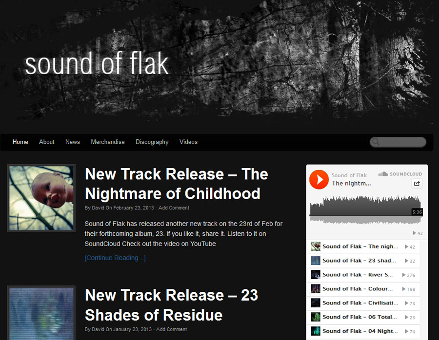 Sound Of Flak.com website