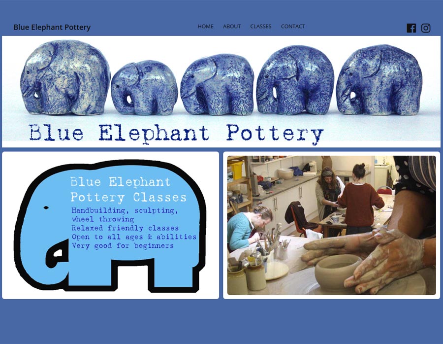 blueelephantpottery.co.uk website